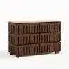 Picture of Florva Modern 47” Ash Wood 6 Drawer Dresser with Faux Travertine Sintered Stone Top