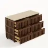 Picture of Florva Modern 47” Ash Wood 6 Drawer Dresser with Faux Travertine Sintered Stone Top