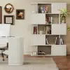 Picture of Modern 60" White Standing Office Desk & Sliding Door Etagere Bookshelf