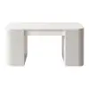 Picture of Modern 60" White Standing Office Desk & Sliding Door Etagere Bookshelf