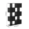 Modern 60" Black Standing Office Desk & Sliding Door Etagere Bookshelf