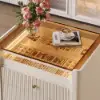 Picture of Vallux 29.5" Fluted Leather Closet Island 7 Drawer Dresser with Light & Jewellery Storage