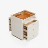 Picture of Vallux 29.5" Fluted Leather Closet Island 7 Drawer Dresser with Light & Jewellery Storage