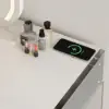 Krila White Makeup Vanity with LED Mirror & Charging Station (40"–55")