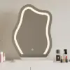 Krila White Makeup Vanity with LED Mirror & Charging Station (40"–55")