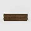 203 cm Ash Wood Walnut TV Stand with Sintered Stone Top, Drawers & LED