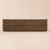 203 cm Ash Wood Walnut TV Stand with Sintered Stone Top, Drawers & LED