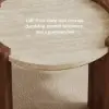 20" Walnut Round Side Table with Travertine Top