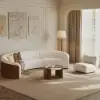 28" Walnut Round Coffee Table with Travertine Top