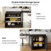 73"-93" Extendable Kitchen Island Set with 4 Dining Chairs