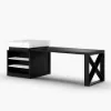 73"-93" Extendable Kitchen Island Set with 4 Dining Chairs