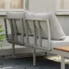 Slatera Outdoor Acacia & Aluminium Modular Sofa Set in Light Grey with Black Cover