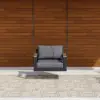 Tevara Outdoor Swing Sofa in Dark Grey with Cushion & Black Cover