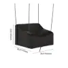 Tevara Outdoor Swing Sofa in Dark Grey with Cushion & Black Cover