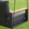 Tevara Outdoor Swing Sofa in Dark Grey with Cushion & Black Cover