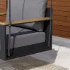 Tevara Outdoor Swing Sofa in Dark Grey with Cushion & Black Cover