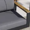 Tevara Outdoor Swing Sofa in Dark Grey with Cushion & Black Cover