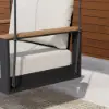 Tevara Outdoor Swing Sofa in Warm White with Cushion & Black Cover