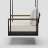 Tevara Outdoor Swing Sofa in Warm White with Cushion & Black Cover