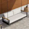 Tevara Outdoor 2-Seater Hanging Swing Sofa in Warm White with Cushion & Black Cover