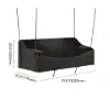Tevara Outdoor 2-Seater Hanging Swing Sofa in Warm White with Cushion & Black Cover