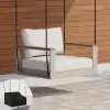 Tevara Outdoor Swing Sofa in Sand with Cushion & Black Cover