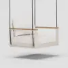 Tevara Outdoor Swing Sofa in Sand with Cushion & Black Cover