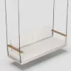 Tevara Outdoor 2-Seater Hanging Swing Sofa in Sand with Black Cover