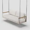 Tevara Outdoor 2-Seater Hanging Swing Sofa in Sand with Black Cover