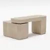 Velign 65" L-Shape Whitewash Executive Desk with Right-Side Cabinet