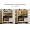 37" Warm White Shoe Storage Fluted Entryway Cabinet, Right Hand