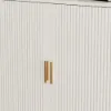 37" Warm White Shoe Storage Fluted Entryway Cabinet, Right Hand