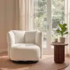 Picture of Florvia Chenille Swivel Adjustable-Armrest Accent Chair – AUD-H2960