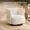 Picture of Florvia Chenille Swivel Adjustable-Armrest Accent Chair – AUD-H2960