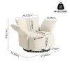 Picture of Florvia Chenille Swivel Adjustable-Armrest Accent Chair – AUD-H2960