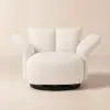 Picture of Florvia Chenille Swivel Adjustable-Armrest Accent Chair – AUD-H2960