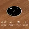 Aura 63" Walnut Fluted 360-Degree Rotating Electric Adjustable Standing Desk