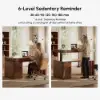 Aura 63" Walnut Fluted 360-Degree Rotating Electric Adjustable Standing Desk