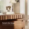 Aura 63" Walnut Fluted 360-Degree Rotating Electric Adjustable Standing Desk