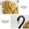 2-Piece Resin Swan Figurines, Black & Gold Decorative Storage Set