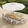 Tevara Outdoor Teak & Aluminium Dining Chairs in Sand, Set of 6