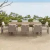 Tevara Outdoor Teak & Aluminium Dining Chairs in Sand, Set of 6