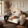 102" 2-Seater Chenille Dual-Motor Power Reclining Sofa with Multifunctional Centre Console