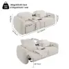 102" 2-Seater Chenille Dual-Motor Power Reclining Sofa with Multifunctional Centre Console