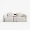 102" 2-Seater Chenille Dual-Motor Power Reclining Sofa with Multifunctional Centre Console