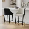Diamic Black Faux Leather Upholstered Counter Stool, 1 Piece