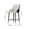 Diamic Black Faux Leather Upholstered Counter Stool, 1 Piece
