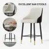 Diamic Black Faux Leather Upholstered Counter Stool, 1 Piece