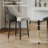 Diamic Black Faux Leather Upholstered Counter Stool, 1 Piece