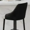 Diamic Black Faux Leather Upholstered Counter Stool, 1 Piece